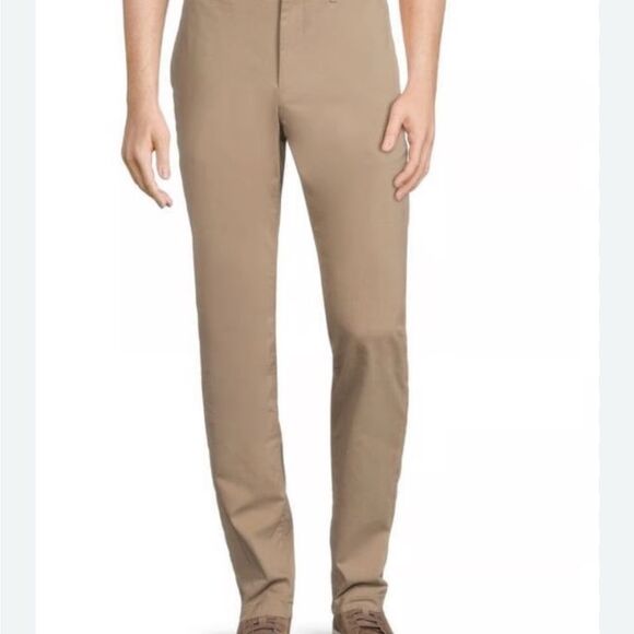 Theory Other - Theory Men's Zaine P2 Atlas Twill Pants Tan Cotton Business Casual Size 40